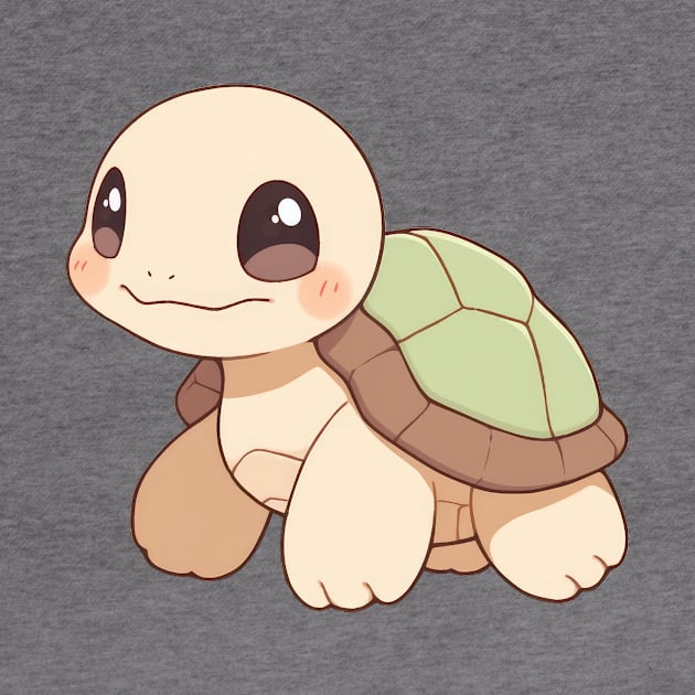 Cute turtle hiding in shell by SundayDonuts